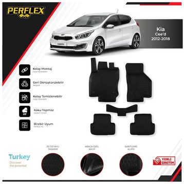 Kia 2012 2018 Ceed 3D Havuzlu Paspas