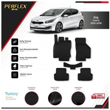 Kia 2012 2018 Ceed 3D Havuzlu Paspas