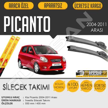 Kia Picanto 2004-2011 Muz Silecek Takımı