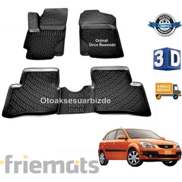 Kia Rio 2005-2011 3D Havuzlu Paspas