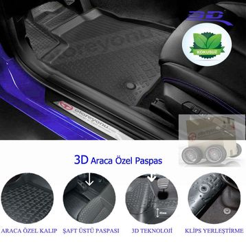 Kia Rio 2006-2011 3D Havuzlu Paspas