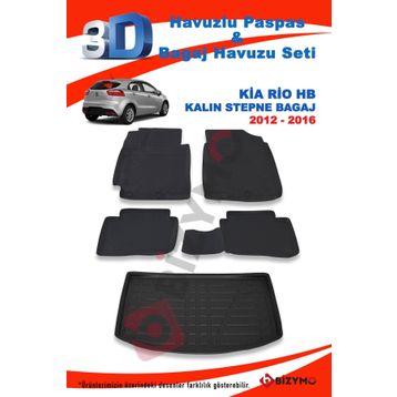 Kia Rio Hb Kalın Stepne 2012-2016 Paspas ve Bagaj Havuzu