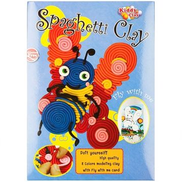 Kiddy Clay 8 Renk 100 gr Kelebek Spaghetti Hamur