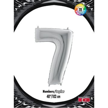 Kikajoy 7 Rakam Gümüş Folyo Balon