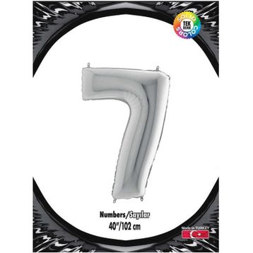 Kikajoy 7 Rakam Gümüş Folyo Balon