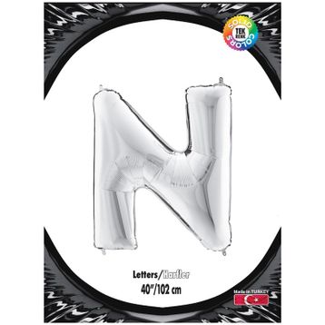 Kikajoy N Harf Gümüş 40 Folyo Balon