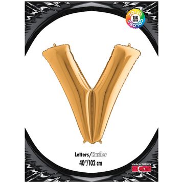 Kikajoy V Harf Altın 40 Folyo Balon