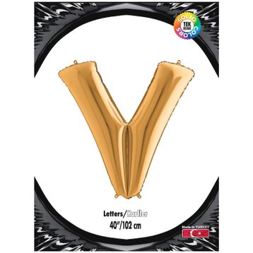 Kikajoy V Harf Altın 40 Folyo Balon