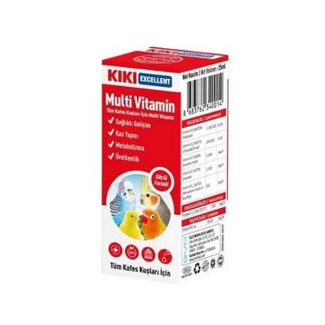 Kiki Excellent Kuşlar İçin Multi Vitamin 25 ml Sıvı Damla