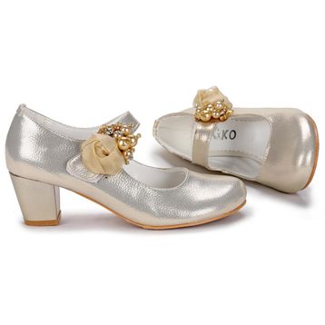 Kiko 751 Sedef Çupra 4 cm Topuk Günlük Kız Çocuk Babet