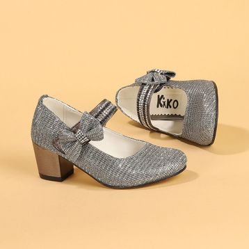 Kiko 752 Platin Çupra 4 cm Topuk Günlük Kız Çocuk Babet