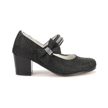 Kiko 752 Siyah Çupra 4 cm Topuk Günlük Kız Çocuk Babet