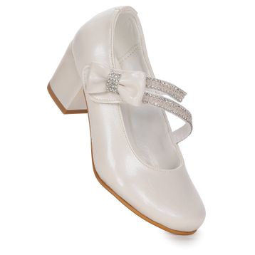 Kiko Kids Aisha Cilt Günlük Kız Çocuk 4 cm Topuklu Abiye Ayakkabı