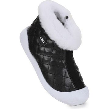 Kiko Kids Biser Fermuarlı Termo Taban Siyah Kız Bebek Bot