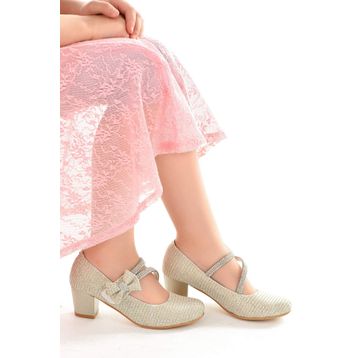 Kiko Kids Kiko 750 Altın Çupra 4 cm Topuk Günlük Kız Çocuk Babet