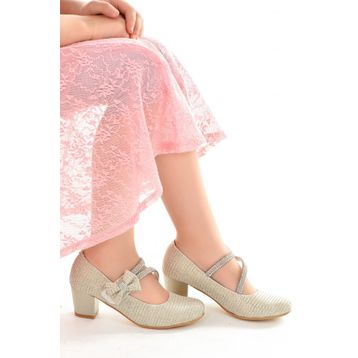 Kiko Kids Kiko 750 Altın Çupra 4 cm Topuk Günlük Kız Çocuk Babet