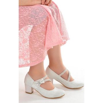 Kiko Kids Kiko 750 Sedef Çupra 4 cm Topuk Günlük Kız Çocuk Babet