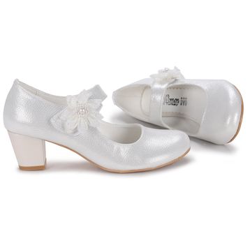 Kiko Kids Kiko 751 Sedef Vakko 4 cm Topuk Günlük Kız Çocuk Babet