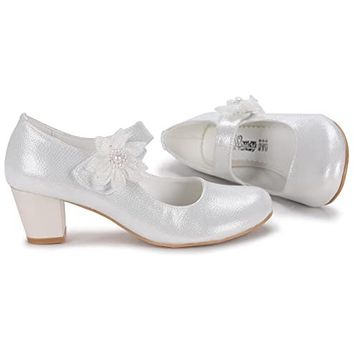 Kiko Kids Kiko 751 Sedef Vakko 4 cm Topuk Günlük Kız Çocuk Babet