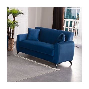 Kilim Mobilya 296652 Lacivert Dove İki Kişilik Yüksek Ayaklı Kanepe