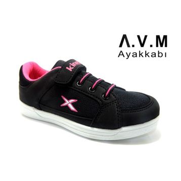 Kinetix Lenko 100242718 Siyah Fuşya Kız Çocuk Sneaker Ayakkabı