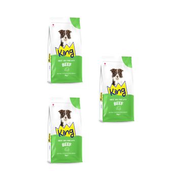 King Adult Biftekli Yetişkin 3x3 kg Köpek Maması