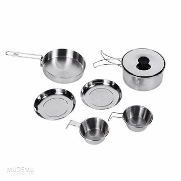 King Camp Backpacker III Silver 2 Kişilik Yemek Seti