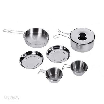 King Camp Backpacker III Silver 2 Kişilik Yemek Seti