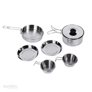 King Camp Backpacker III Silver 2 Kişilik Yemek Seti