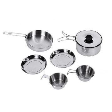 King Camp Backpacker III Silver 2 Kişilik Yemek Seti