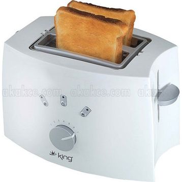 King K-2174 Vanessa 2 Dilim Hazneli Ekmek Kızartma Makinesi Beyaz