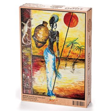King Of Puzzle Testili Afrikalı Kadın Zaire 1000 Parça Puzzle
