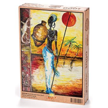 King Of Puzzle Testili Afrikalı Kadın Zaire 1000 Parça Puzzle
