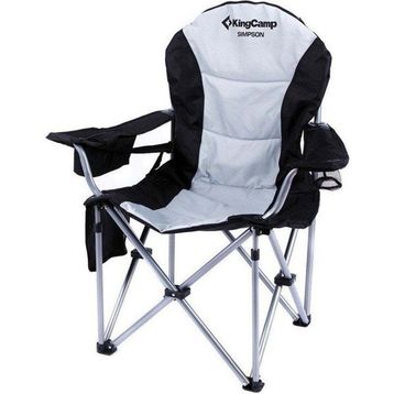 KingCamp 6456 Ecorce Tube Marron Polyester Deluxe Siyah Gri Kamp Sandalyesi