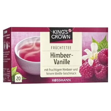 King's Crown Meyve Çayı Ahududu ve Vanilya 60 gr