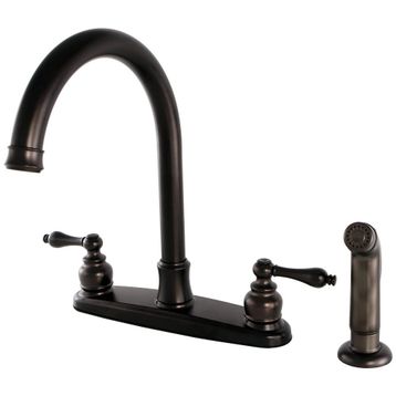 Kingston Brass FB7795ALSP Victorian 8" Bronz Centerset Mutfak Bataryası