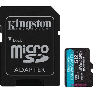 Kingston Canvas Go Plus SDCG4/512GB Class 10 UHS-I U3 A2 V30 512 GB Micro SD Kart