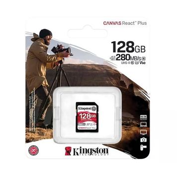 Kingston Canvas React Plus SDR2V6/128GB Class 10 UHS-II U3 V60 128 GB Hafıza Kartı