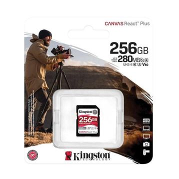 Kingston Canvas React Plus SDR2V6/256GB Class 10 UHS-II U3 V60 256 GB Hafıza Kartı