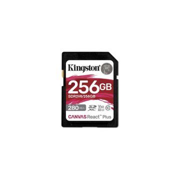 Kingston Canvas React Plus SDR2V6/256GB Class 10 UHS-II U3 V60 256 GB Hafıza Kartı