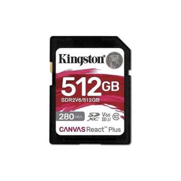Kingston Canvas React Plus SDR2V6/512GB Class 10 UHS-II U3 V60 512 GB Hafıza Kartı