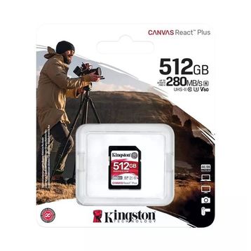Kingston Canvas React Plus SDR2V6/512GB Class 10 UHS-II U3 V60 512 GB Hafıza Kartı