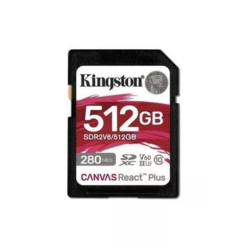 Kingston Canvas React Plus SDR2V6/512GB Class 10 UHS-II U3 V60 512 GB Hafıza Kartı