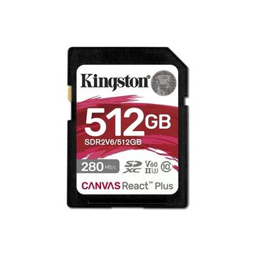 Kingston Canvas React Plus SDR2V6/512GB Class 10 UHS-II U3 V60 512 GB Hafıza Kartı