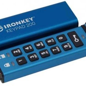 Kingston IKKP200-128GB 128 GB IronKey Keypad 200 FIPS 140-3 LVL 3 Pending Flash Bellek