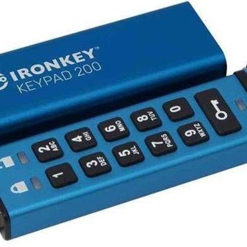 Kingston IKKP200-256GB 256 GB IronKey Keypad 200 FIPS 140-3 LVL 3 Pending Flash Bellek