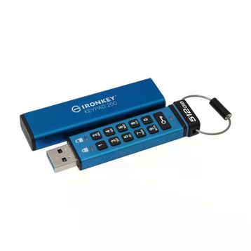 Kingston IKKP200-512GB 512 GB IronKey Keypad 200 FIPS 140-3 LVL 3 Pending Flash Bellek