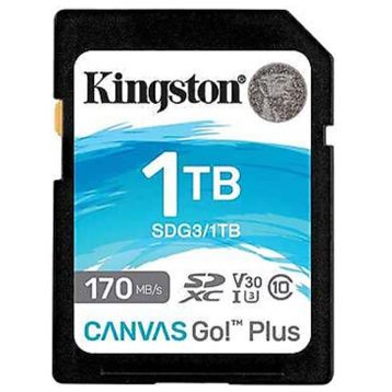 Kingston SDG3-1TB SDXC Canvas Go Plus 170R C10 UHS-I U3 V30 Hafıza Kartı