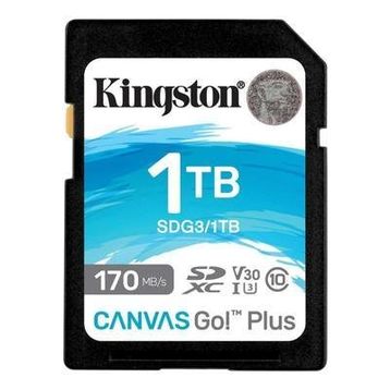 Kingston SDG3-1TB SDXC Canvas Go Plus 170R C10 UHS-I U3 V30 Hafıza Kartı