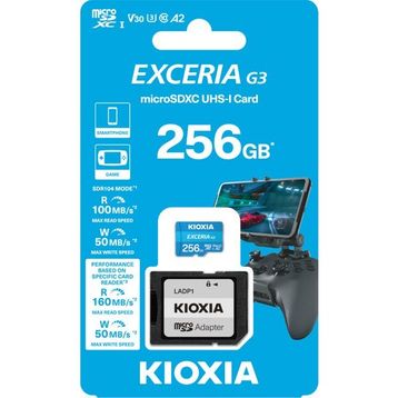 Kioxia Exceria G3 LMEX3L256GG2 Class 10 UHS-I U3 A2 V30 256 GB Micro SD Kart